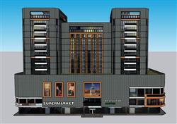 商业综合体建筑SU模型