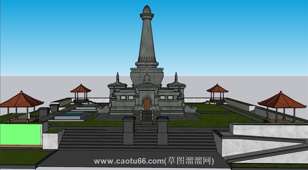 纪念碑SU模型