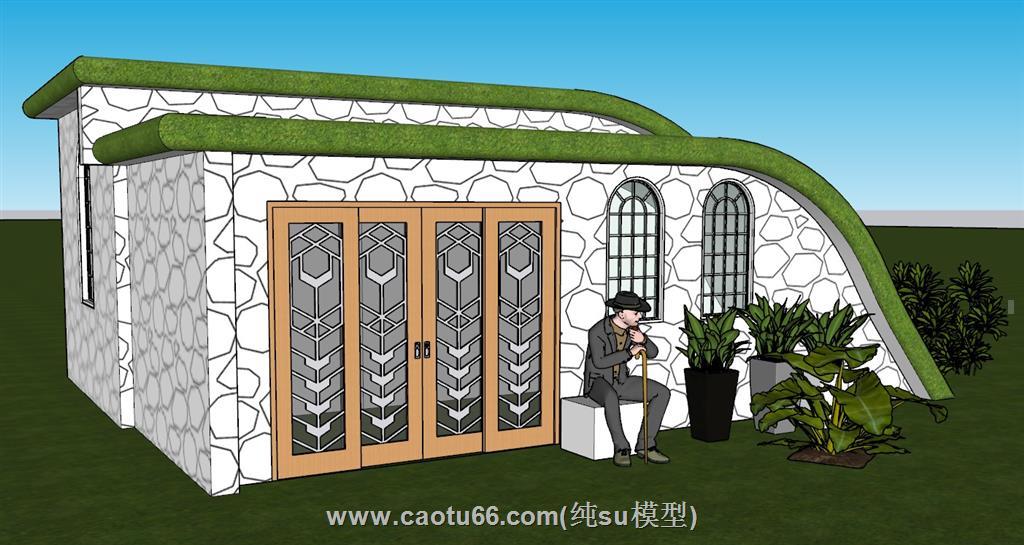 创意建筑小屋SU模型