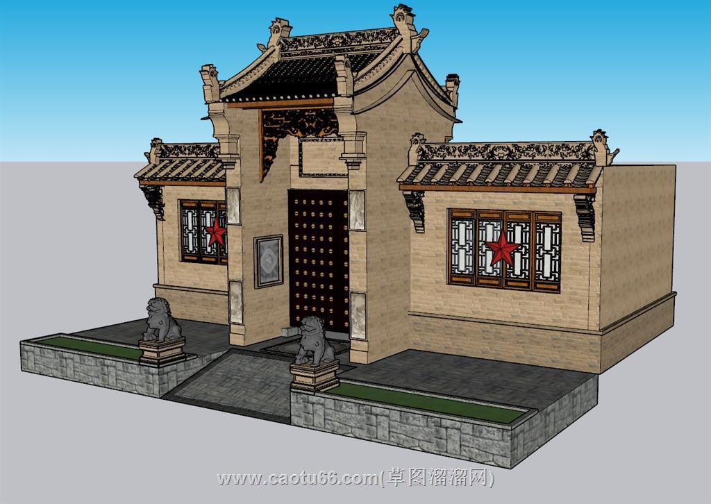 乡村红色革命SU模型