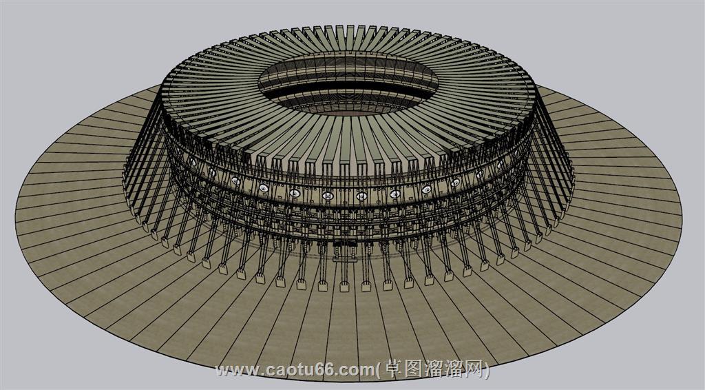 罗马斗兽场古建筑SU模型
