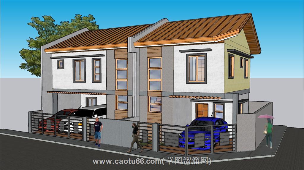 住宅建筑别墅SU模型