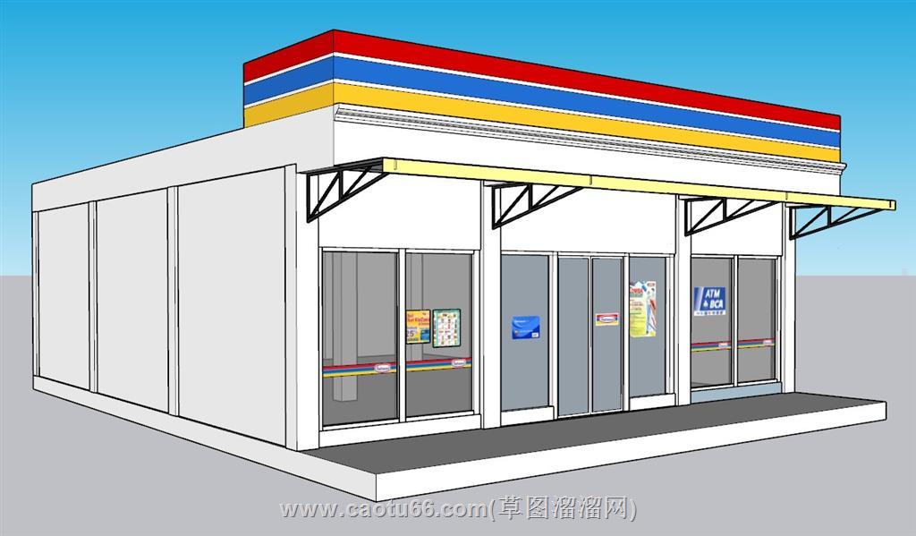 便利店超市SU模型
