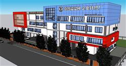企业工厂厂房SU模型