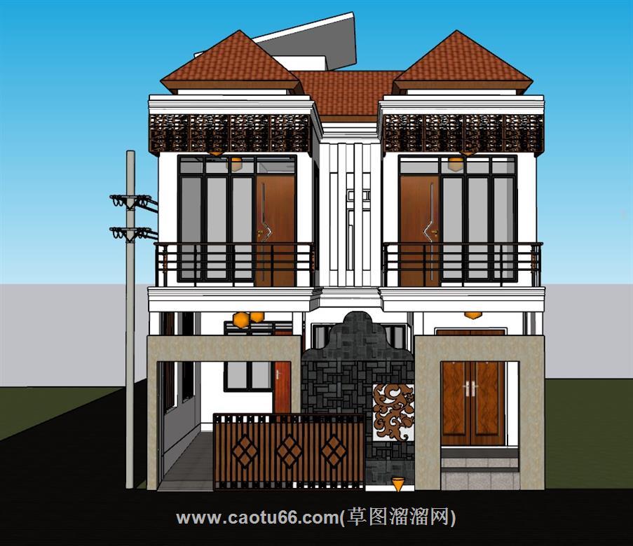 别墅建筑住宅SU模型