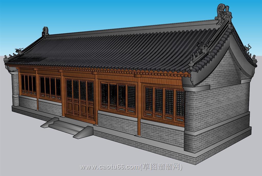 中式建筑SU模型