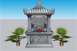 神位祭拜神台SU模型