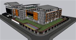 学校校园小学SU模型