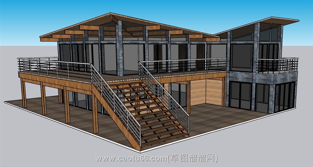 咖啡屋SU模型