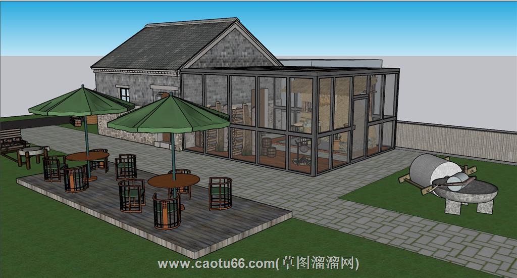 村史馆乡村展馆SU模型