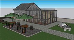 村史馆乡村展馆SU模型 免费sketchup模型下载