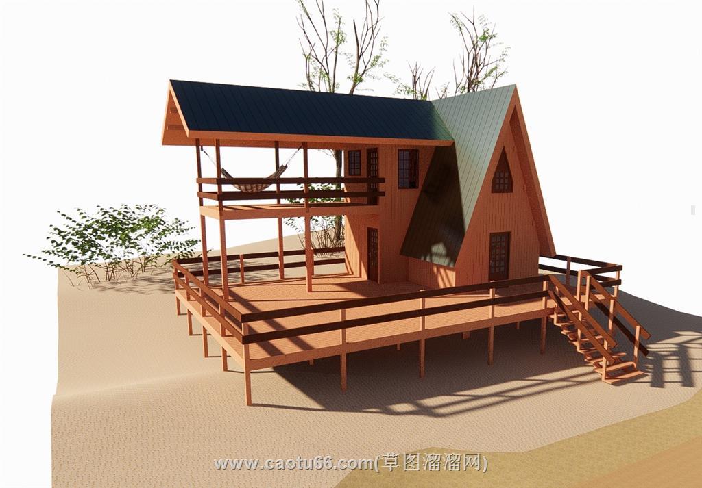 木屋别墅SU模型
