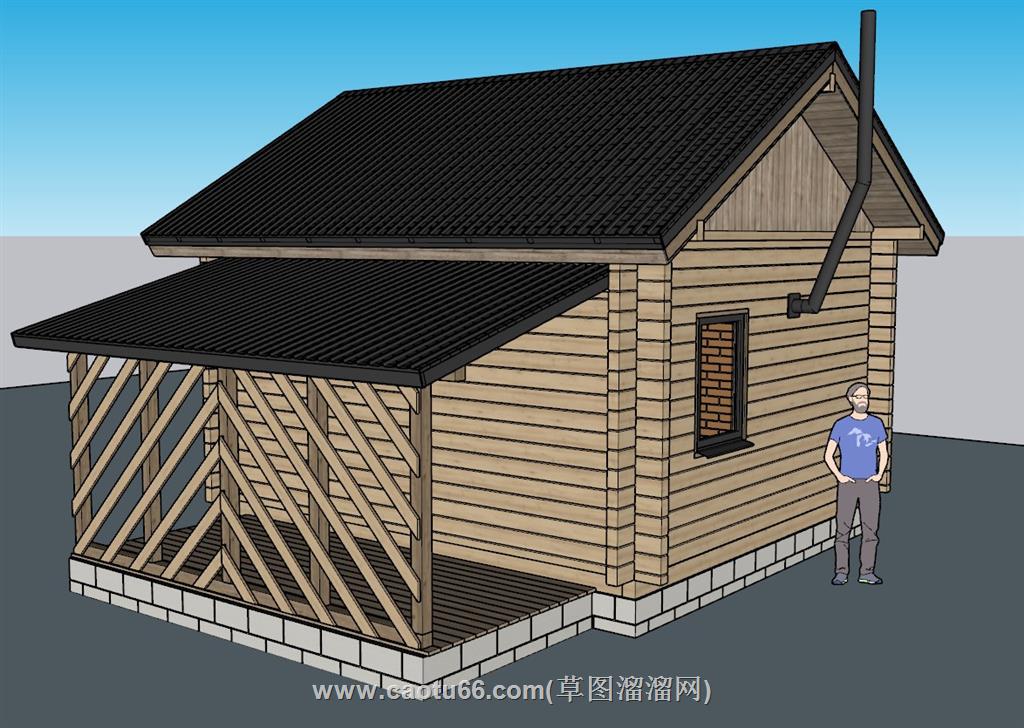 木房子木屋SU模型
