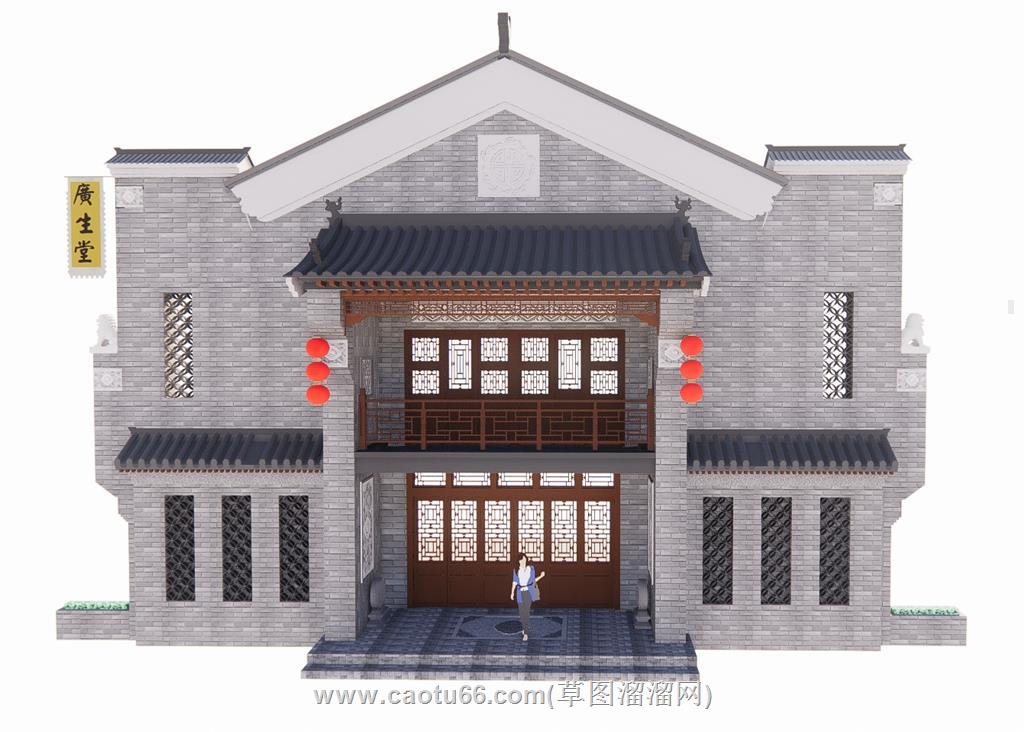 门楼SU模型