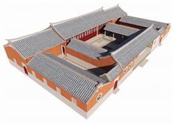 寺庙合院SU模型