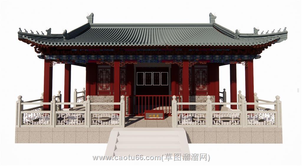 古建大殿寺庙SU模型