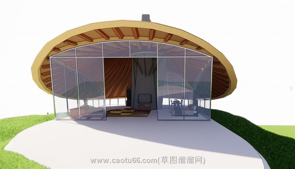 创意建筑休闲屋SU模型