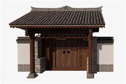 入户门庭院门SU模型