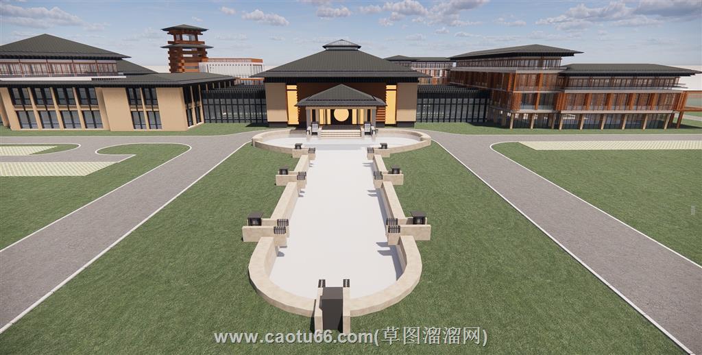酒店建筑SU模型