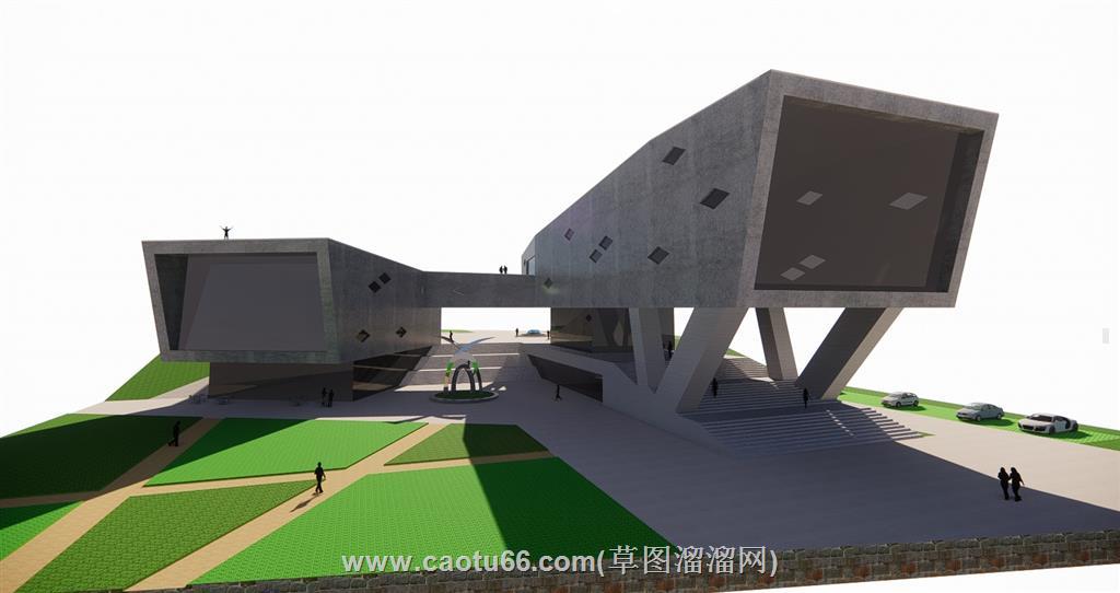 美术馆建筑SU模型