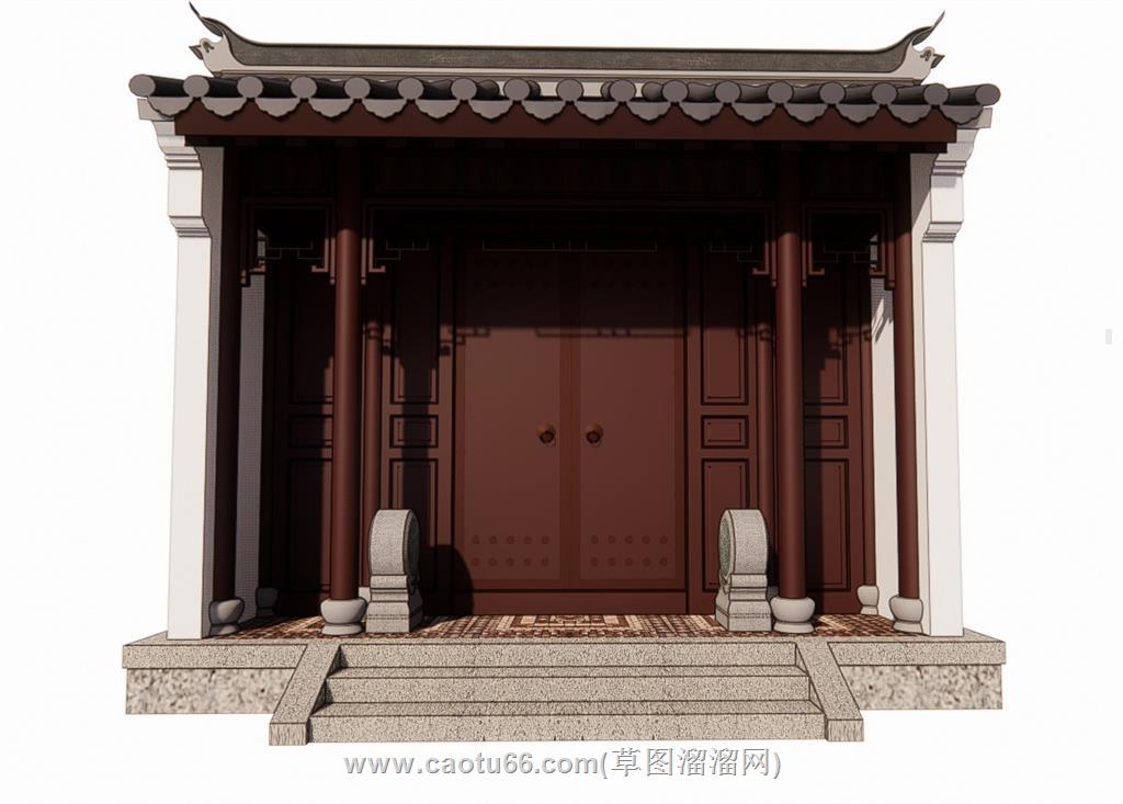 入户门庭院门SU模型