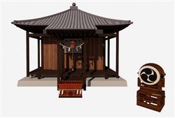 日式亭子SU模型