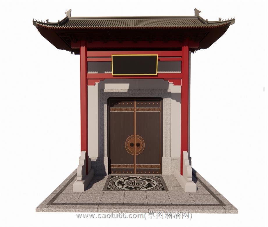 入户门庭院门SU模型