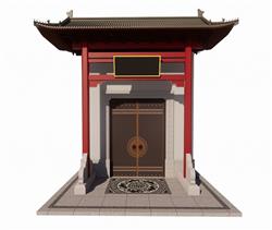 入户门庭院门SU模型
