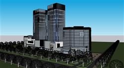 商业综合体建筑SU模型