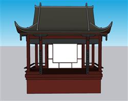 戏台SU模型 免费sketchup模型下载
