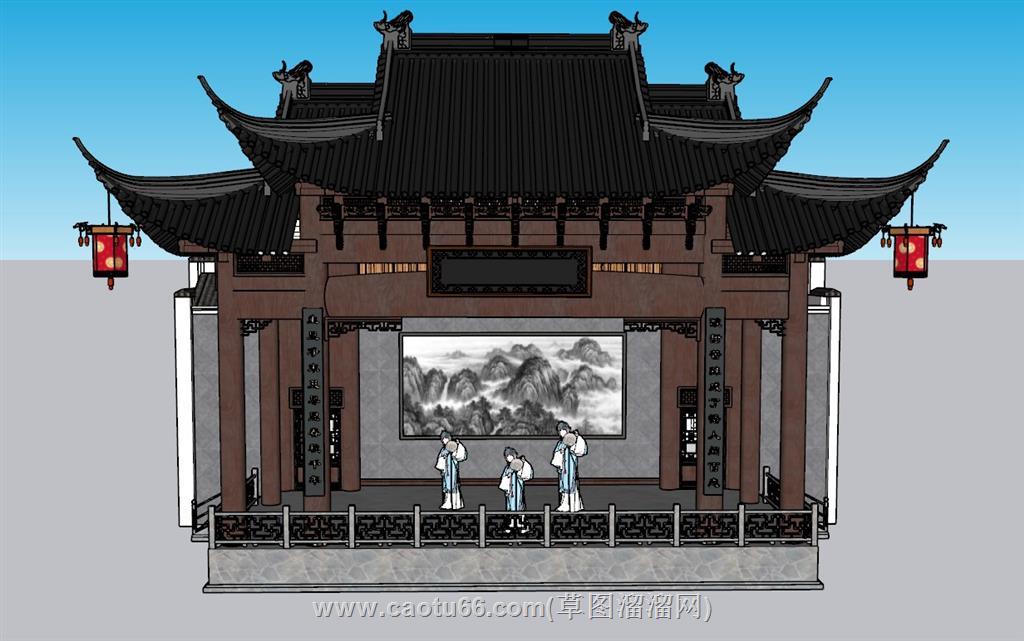 戏台舞台SU模型