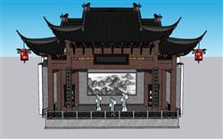 戏台舞台SU模型