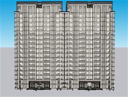 高层住宅公寓SU模型