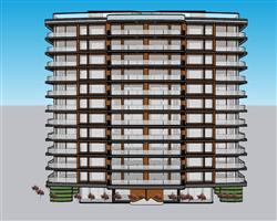 公寓住宅楼建筑SU模型