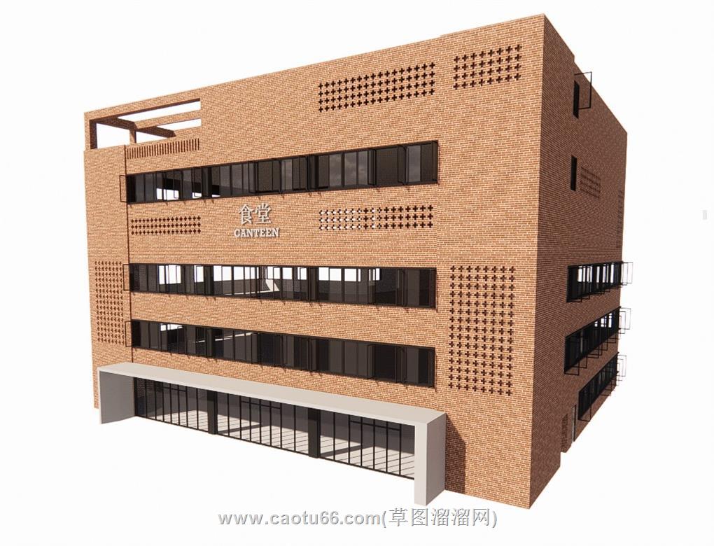 食堂建筑SU模型