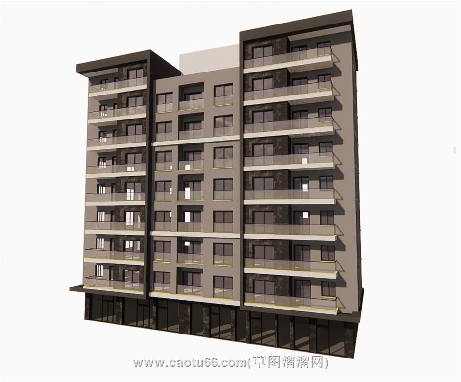 住宅楼SU模型