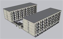 学校宿舍楼SU模型