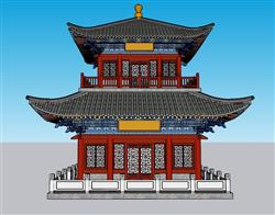 中式古建阁楼SU模型