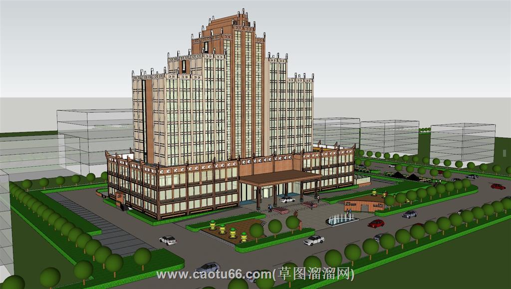 欧式五星级酒店SU模型