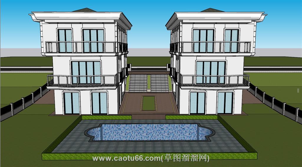 自建房别墅SU模型