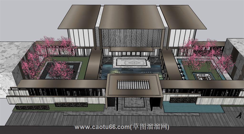 售楼处示范区SU模型