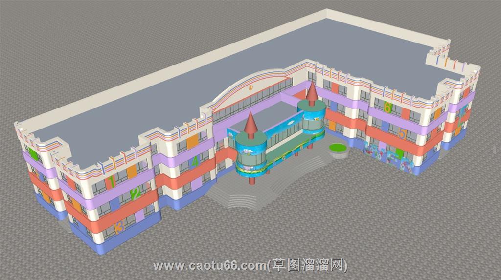 幼儿园学校SU模型
