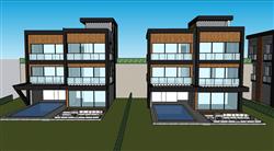 别墅住宅SU模型 免费sketchup模型下载