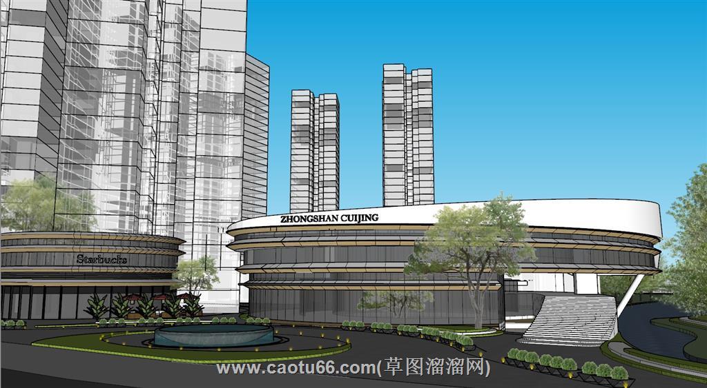启动区住宅建筑SU模型