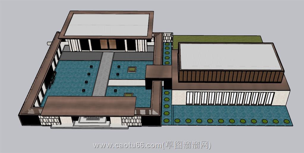 售楼处示范区SU模型