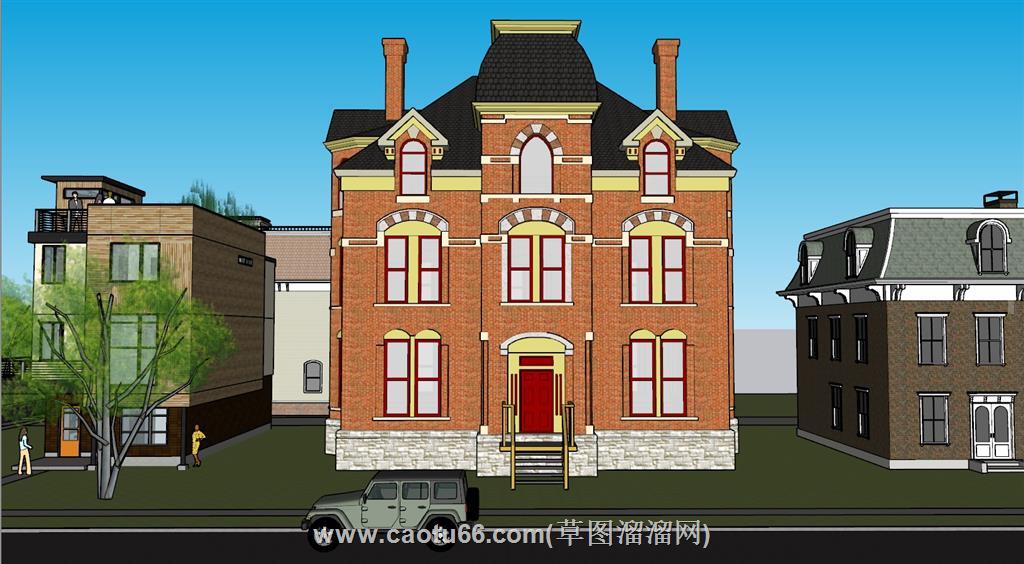 欧式建筑别墅SU模型