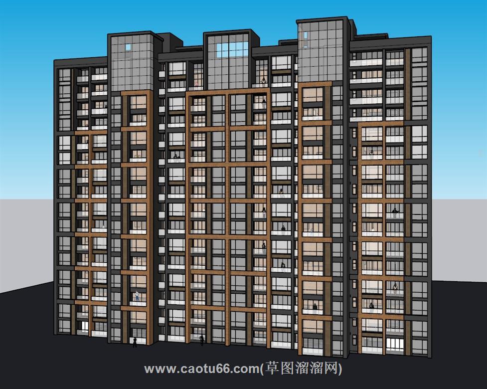住宅楼公寓楼SU模型