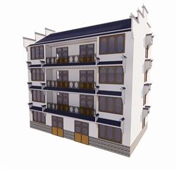 中式建筑SU模型