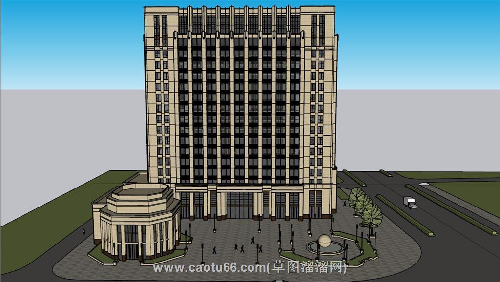 古典建筑大楼SU模型
