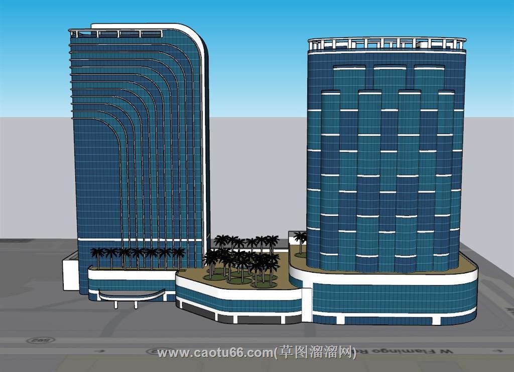 办公楼SU模型